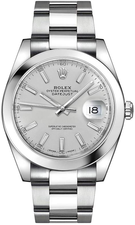 rolex watch men silver|rolex op 41 silver.